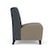 Lesro Siena Lounge Reception Armless Guest Chair, Black, RS Night Sky Back, MD Farro Seat SN1102 - alternate 3
